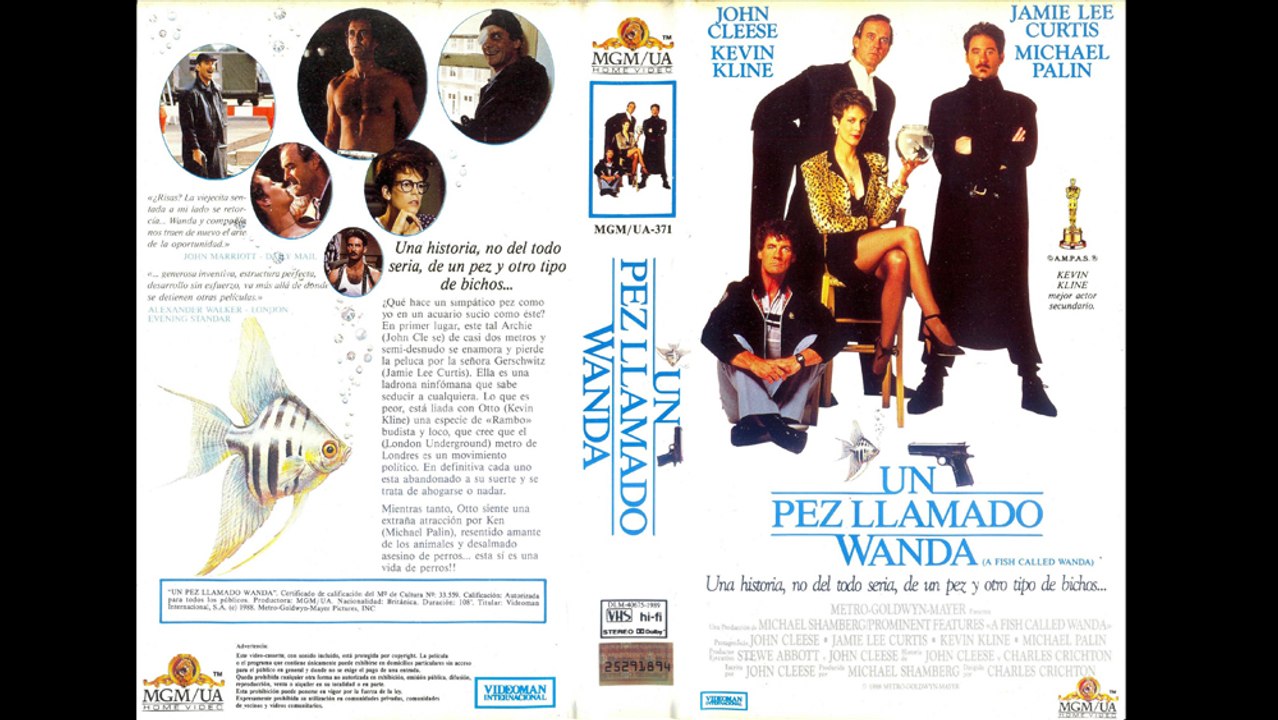 UN PEZ LLAMADO WANDA (1988) - Tráiler Español [VHS][Castellano 2.0]