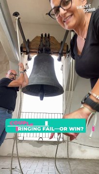 Couple Rings Historic Church Bell