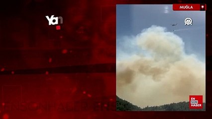 Muğla'da yangın söndürmeye destek için 5 helikopter görevlendirildi