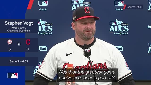 'Don't know if it gets much better than that' - Vogt after Guardians win MLB classic