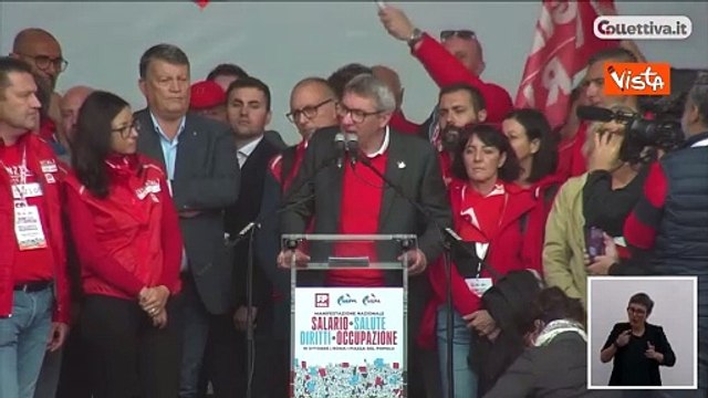 Landini a Piazza del Popolo: Sacrifici dalle banche? Non so se Giorgetti fosse sobrio