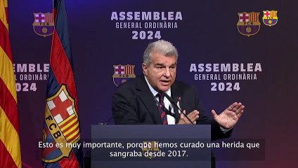 El discurso de Joan Laporta en la asamblea de compromisarios del Barça