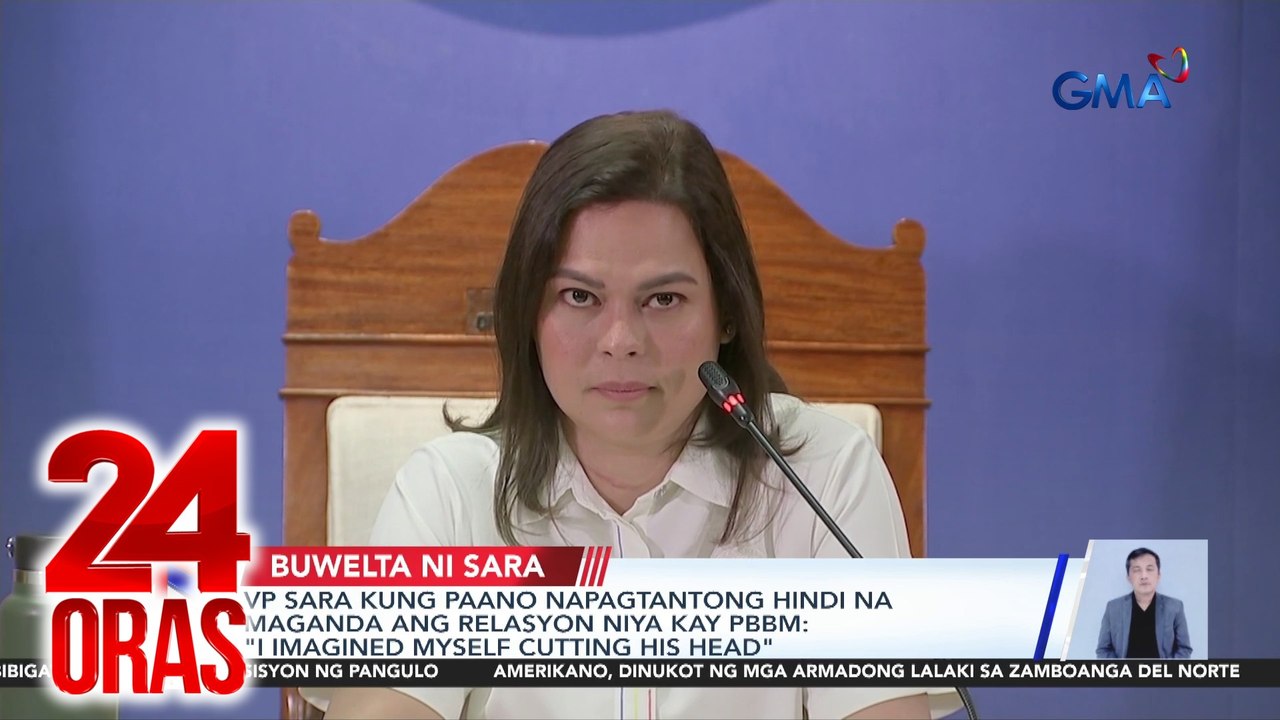 VP Sara kung paano napagtantong hindi na maganda ang relasyon niya kay PBBM: “I imagined myself cutting his head” | 24 Oras
