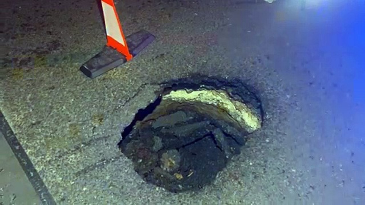 Sinkhole appears in Worthing; temporary traffic lights to be installed