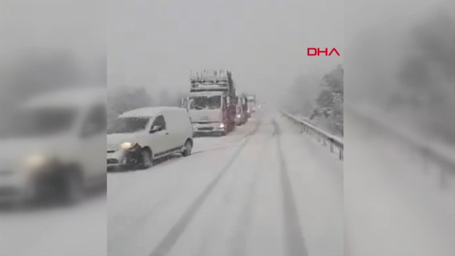 Kastamonu’da kar yağışı etkili oldu! Sürücüler trafikte zor anlar yaşadı
