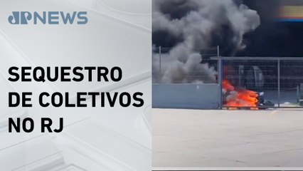 Criminosos sequestram ônibus para fazer barricadas pelo segundo dia consecutivo