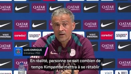 PSG - Luis Enrique : "Un plaisir d'avoir Kimpembe à l'entraînement"