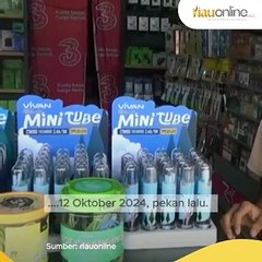 Terekam CCTV, Emak-emak Curi Satu Toples Kabel Data Toko Ponsel di Sukajadi