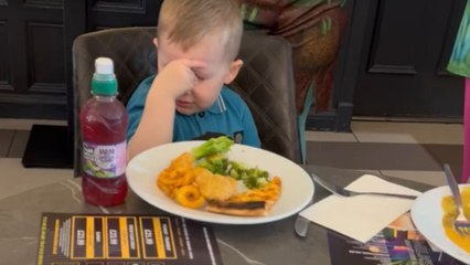 Trolls perform birthday song for boy but he isn't excited about it
