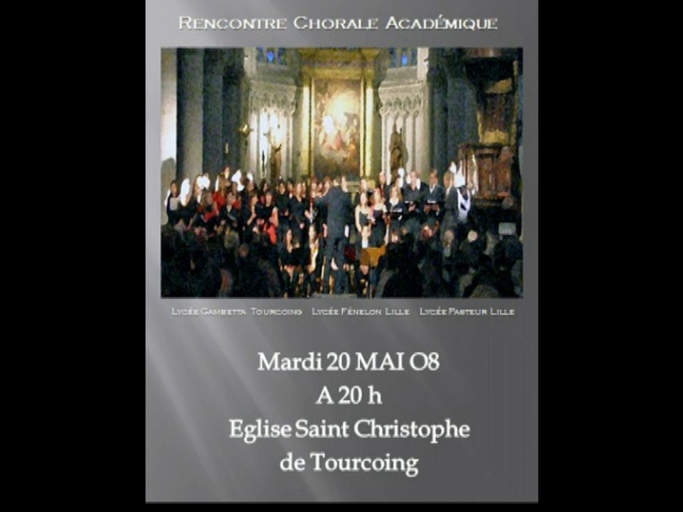 Annonce Rencontre chorale Concert 20 mai 08