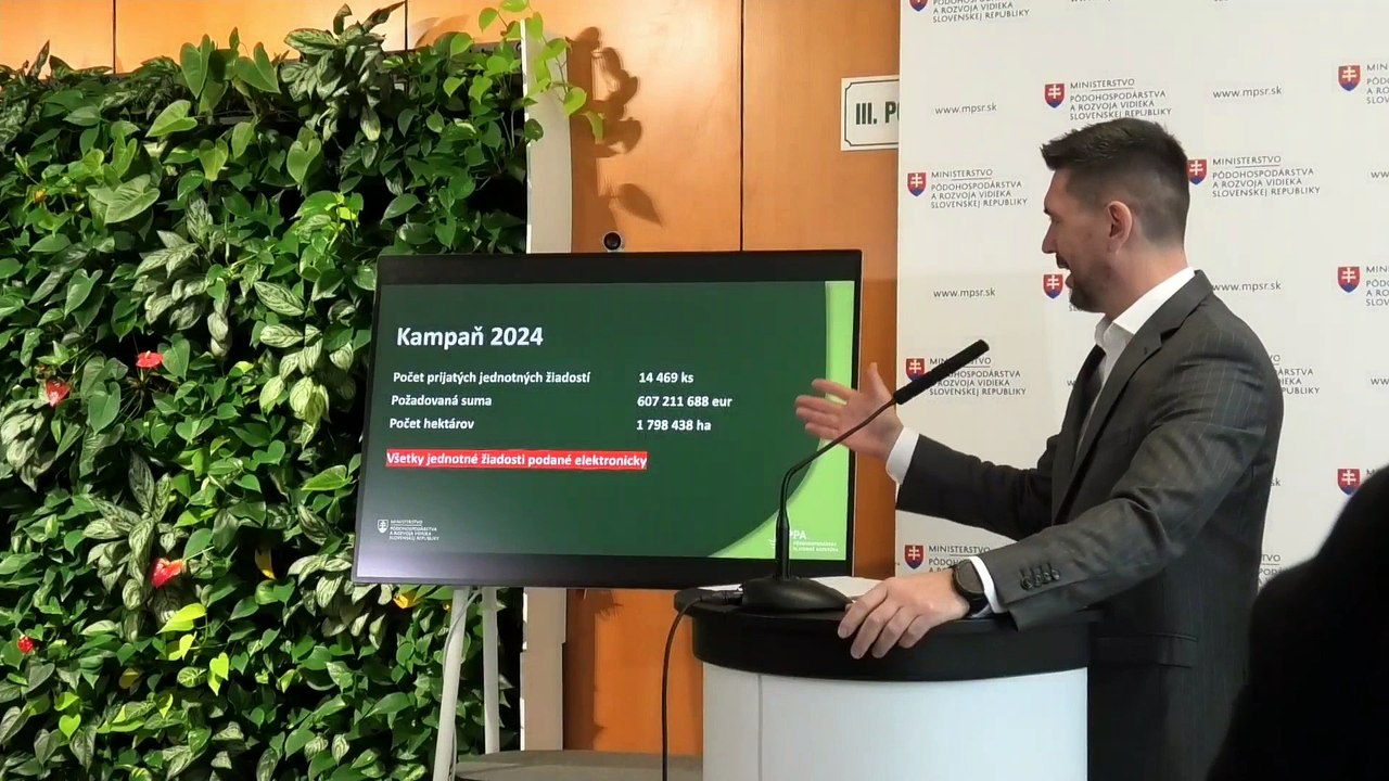 ZÁZNAM: R. Takáč: PPA začne od 4. novembra vyplácať zálohy na priame platby