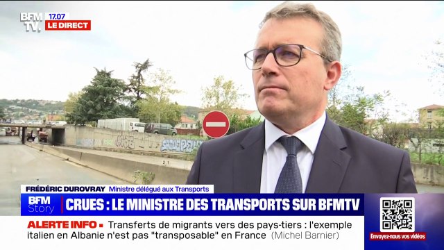 Frédéric Durovray (ministre délégué aux Transports), sur l'A47: Normalement dès demain matin 6h, les automobilistes pourront remprunter cette autoroute
