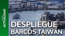 La Guardia Costera taiwanesa desplegó varios barcos patrulleros ante la presencia de buques chinos