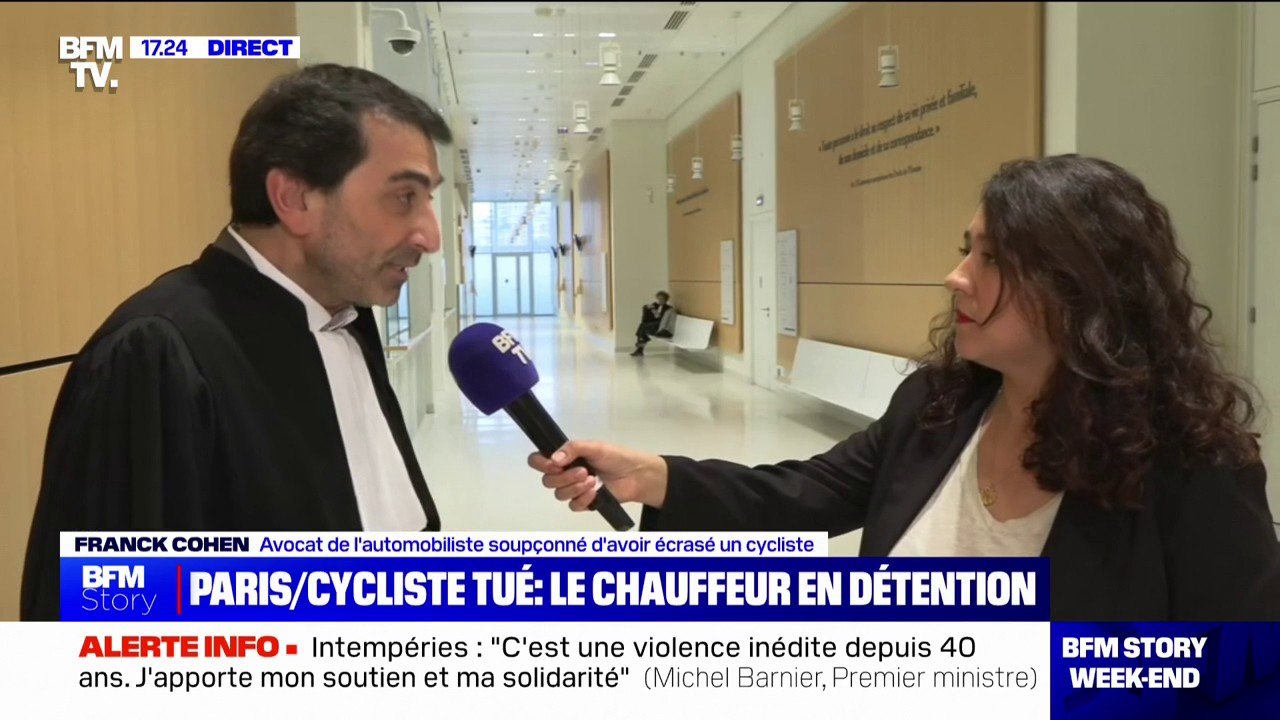 Franck Cohen (avocat de l'automobiliste soupçonné d'avoir écrasé un cycliste): "À aucun moment, il n'a voulu attenter à la vie"