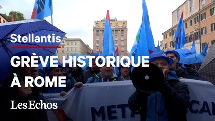 Grève historique des salariés de Stellantis à Rome