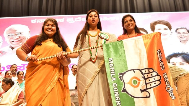 कर्नाटक महिला कांग्रेस की नवनियुक्त प्रदेश अध्यक्ष सौम्‍या रेड्डी ने कार्यभार संभाला