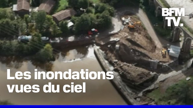Les images impressionnantes des inondations vues du ciel