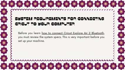 How to Connect Cricut Explore Air 2 Bluetooth to Computer