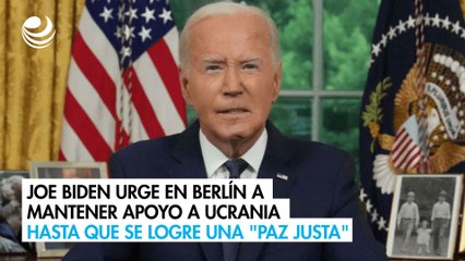 Joe Biden urge en Berlín a mantener apoyo a Ucrania hasta que se logre una "paz justa"