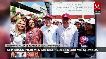 SEP anuncia aumento de matrícula a 300 mil alumnos y un millón de becas en universidades públicas