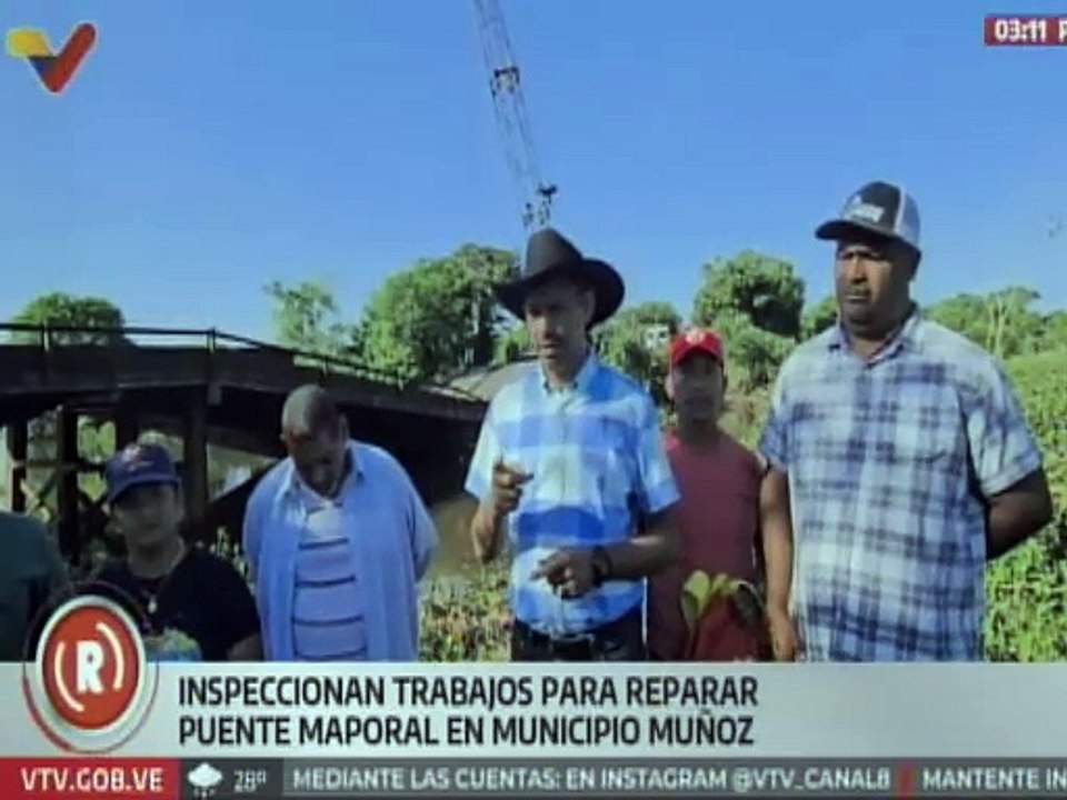 Apure | Autoridades del mcpio. Muñoz inspeccionan trabajos de recuperación del puente “Maporal”