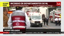 Incendio consume departamentos en San Pedro Garza García, NL; evacúan a 203 personas