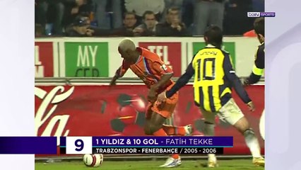 1 yldz 10 gol Fatih Tekke