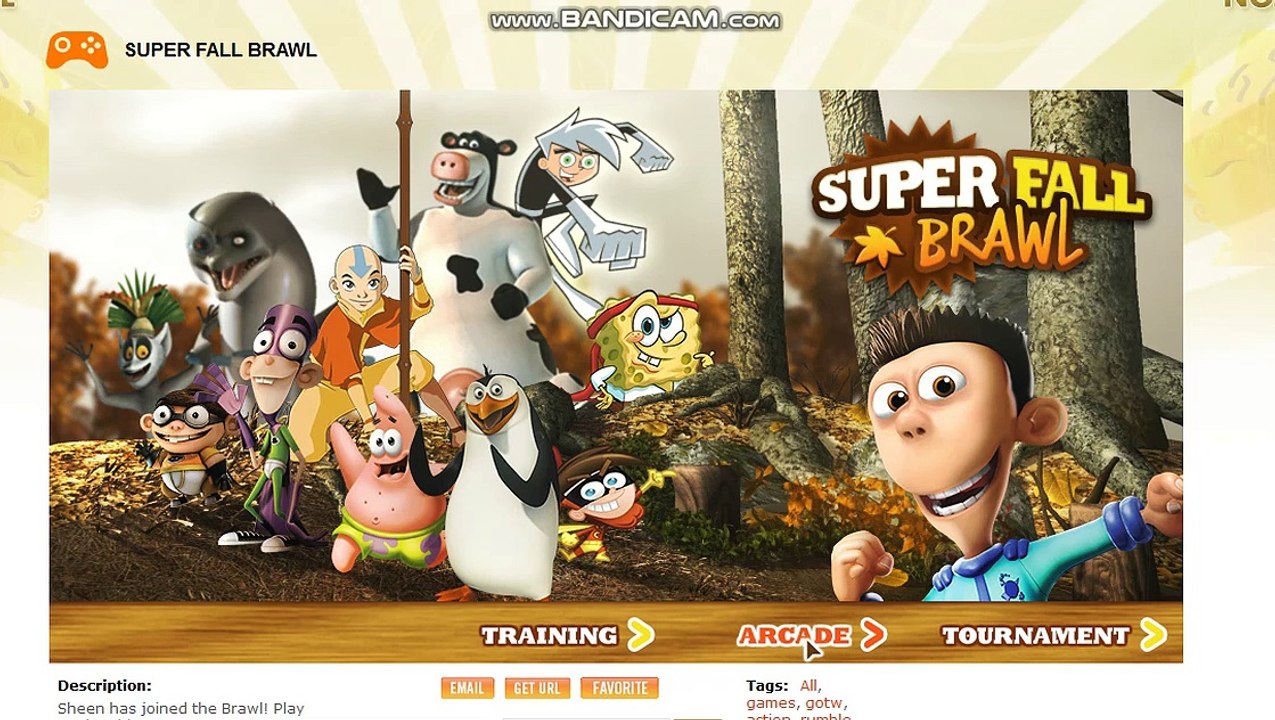 Super Fall Brawl - Patrick Star Vs. Aang