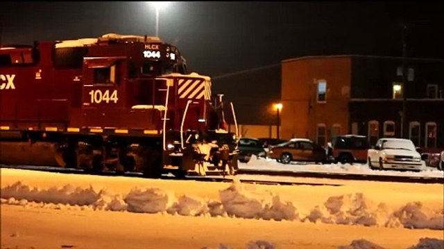 CSX SD80mac leads a UP at Villa Grove Illinois