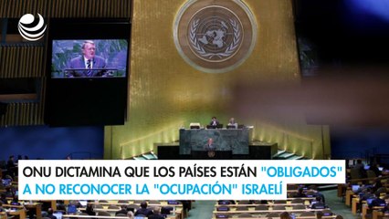 ONU dictamina que los países están "obligados" a no reconocer la "ocupación" israelí