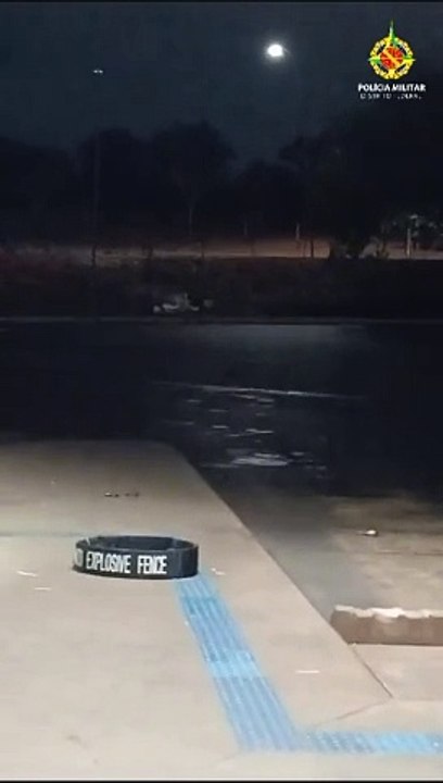 Veja momento em que PM destrói uma das granadas