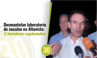 Desmantelan laboratorio de cocaína en Altavista: 2 hombres capturados