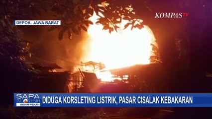 Download Video: Diduga Korsleting Listrik, Pasar Cisalak Depok Kebakaran