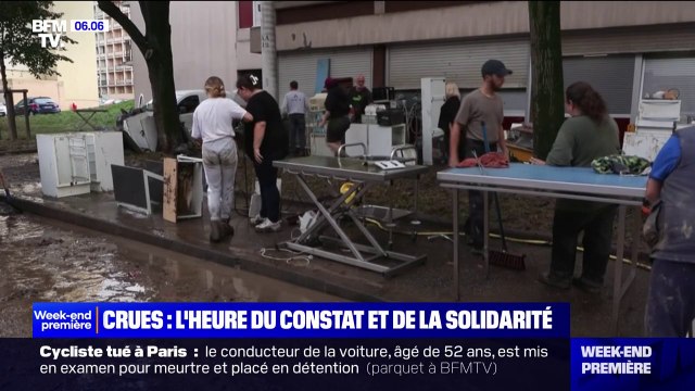 À Rive-de-Gier, dans la Loire, les habitants constatent les dégâts considérables après les inondations