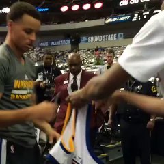 le gamin Quincy Olivari croise Stephen Curry