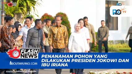 PRESIDEN JOKOWI DAN IBU IRIANA TANAM POHON DI HALAMAN SEKITAR ISTANA PRESIDEN JAKARTA