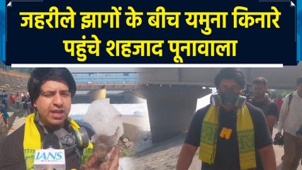 Delhi में Yamuna के जहरीले झागों को लेकर Shehzad Poonawalla ने केजरीवाल को घेरा