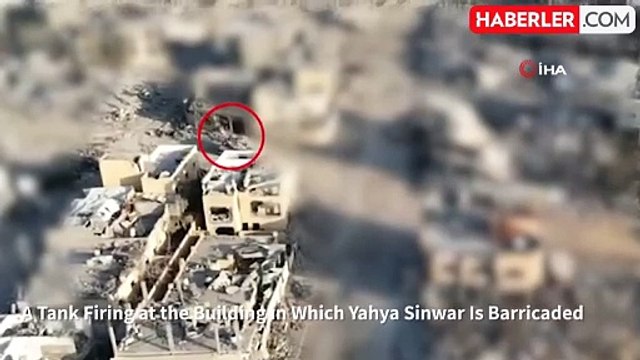 İsrail, Yahya Sinwar'ın Bulunduğu Binanın Tankla Vurulma Anlarını Paylaştı