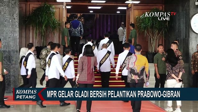Begini Suasana Gladi Bersih Prosesi Pelantikan Prabowo Gibran di Gedung DPR MPR