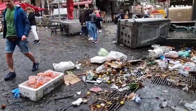 Maltempo in Sicilia, pioggia torrenziale su Catania e strade allagate