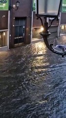 Moto trascinata dalla piena a Catania