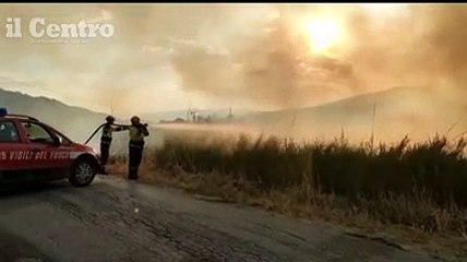 Ferragosto di fuoco nel Teramano, la lotta contro le fiamme