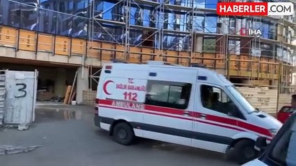 İnşaatta Düşen İşçi Hastaneye Kaldırıldı