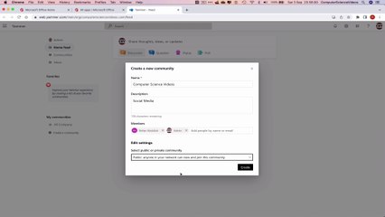 How to USE Microsoft Yammer for Office 365 On a Mac - Tutorial 22 - Create a New Community - New