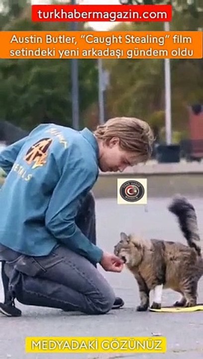 Austin Butler, “Caught Stealing” film setindeki yeni arkadaşı gündem oldu