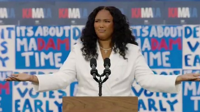 ‘Its about damn time’: Lizzo joins Kamala Harris in Michigan