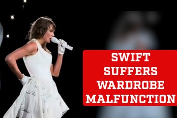 Taylor Swift suffers wardrobe malfunction mid-show as dancers save the day