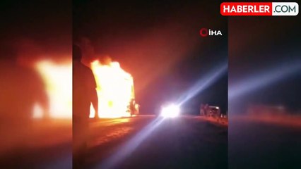 Siverek-Karacadağ Karayolu'nda Tır Yangını