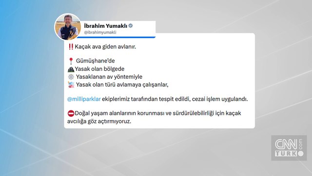 Bakan Yumaklı video paylaştı: Kaçak ava giden avlanır