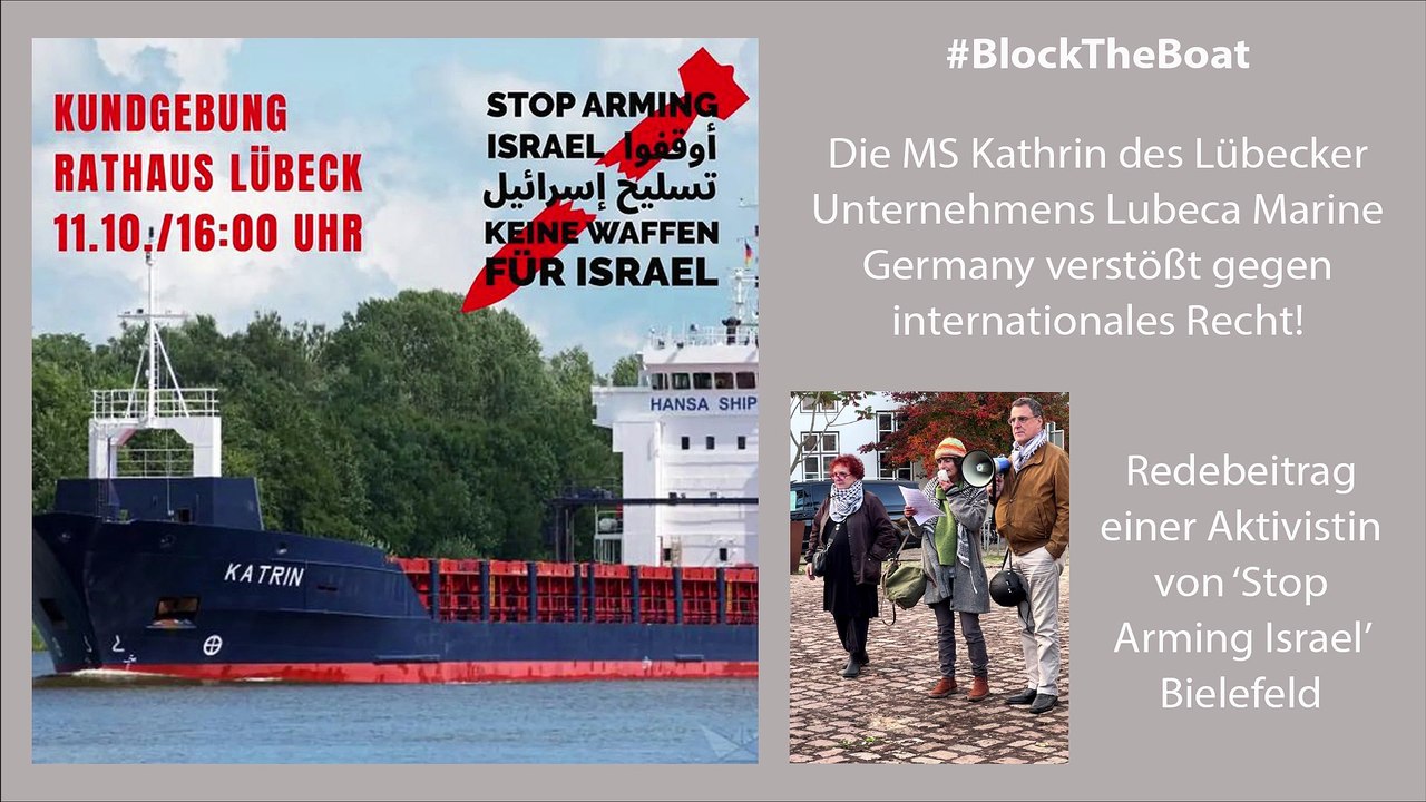 Lübeck 06 SAI Bielefeld - #BlockTheBoat - MS Kathrin - Lubeca Marine Germany